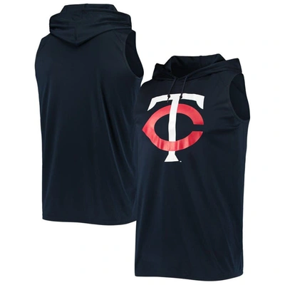 Stitches Navy Minnesota Twins Sleeveless Pullover Hoodie