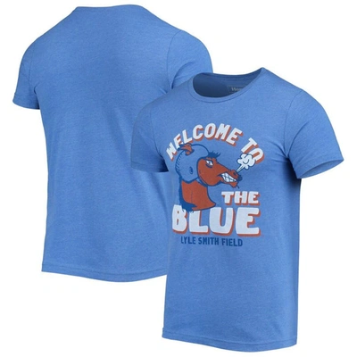 Homefield Heathered Royal Boise State Broncos Welcome To The Blue Vintage T-shirt In Heather Royal