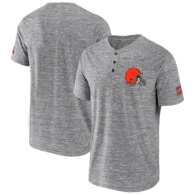 Nfl X Darius Rucker Collection By Fanatics Heathered Gray Cleveland Browns Slub Henley T-shirt In Heather Gray