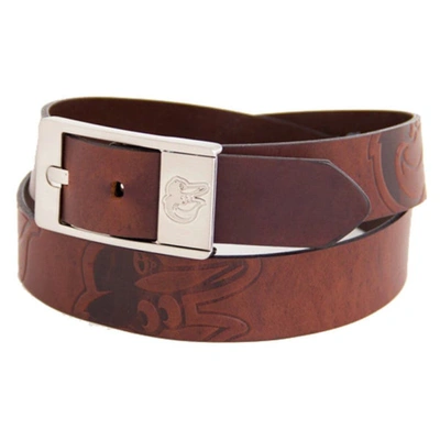 Eagles Wings Brown Baltimore Orioles Brandish Leather Belt