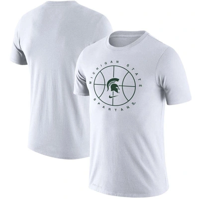 Nike White Michigan State Spartans Basketball Icon Legend Performance T-shirt