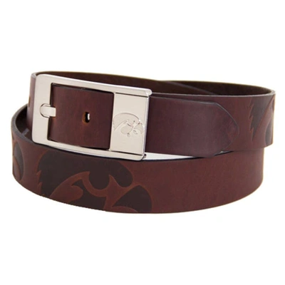 Eagles Wings Iowa Hawkeyes Brandish Leather Belt In Brown