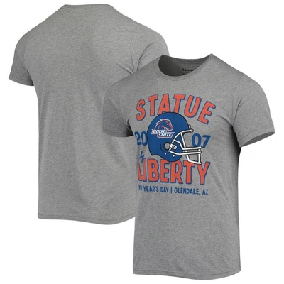 Homefield Heather Grey Boise State Broncos Vintage Statue Of Liberty T-shirt
