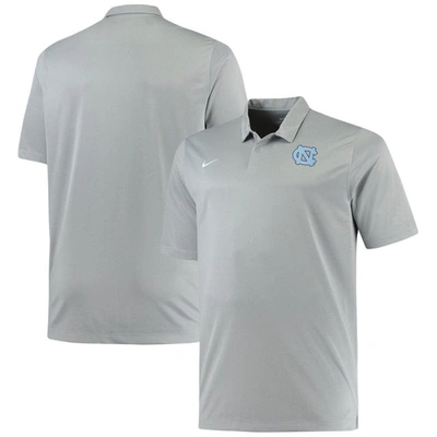 Nike Men's  Heathered Gray North Carolina Tar Heels Big And Tall Performance Polo Shirt In Heather Gray