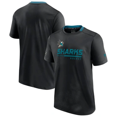 Fanatics Branded Black San Jose Sharks Authentic Pro Locker Room T-shirt