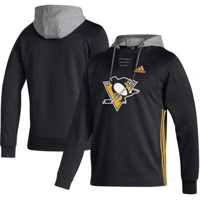 Adidas Originals Adidas Black Pittsburgh Penguins Skate Lace Aeroready Pullover Hoodie