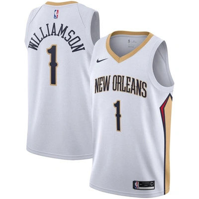 Nike Zion Williamson White New Orleans Pelicans 2019/2020 Swingman Jersey