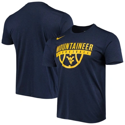 Nike Navy West Virginia Mountaineers Basketball Drop Legend Performance T-shirt