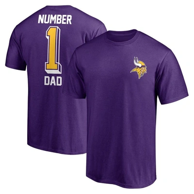 Fanatics Branded Purple Minnesota Vikings #1 Dad T-shirt