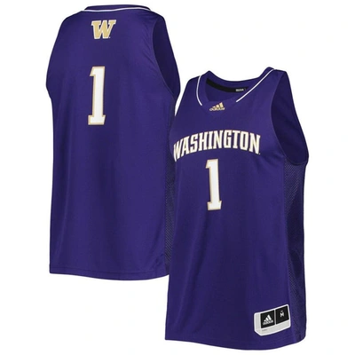 Adidas Originals Adidas #1 Purple Washington Huskies Team Swingman Basketball Jersey