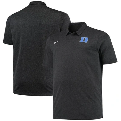 Nike Men's  Heathered Black Duke Blue Devils Big And Tall Performance Polo Shirt