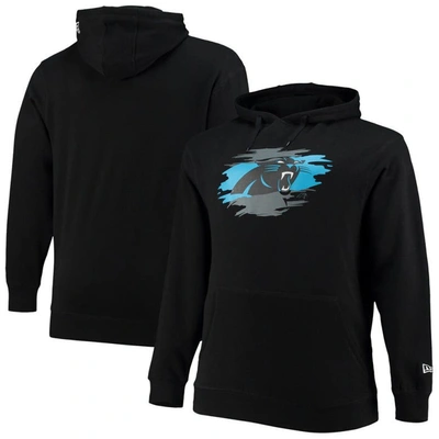 New Era Black Carolina Panthers Big & Tall Primary Logo Pullover Hoodie