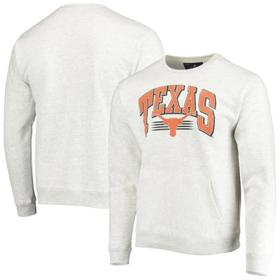 League Collegiate Wear Heathered Gray Texas Longhorns Upperclassman Pocket Pullover Sweatshirt In Heather Gray
