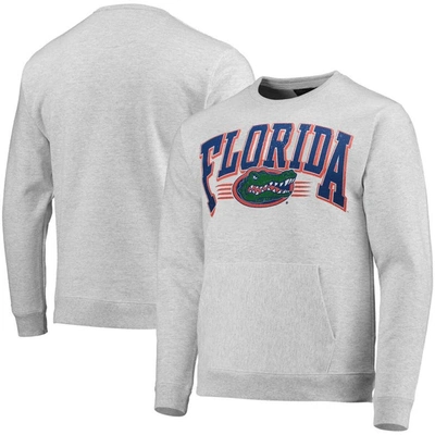 League Collegiate Wear Heathered Gray Florida Gators Upperclassman Pocket Pullover Sweatshirt In Heather Gray