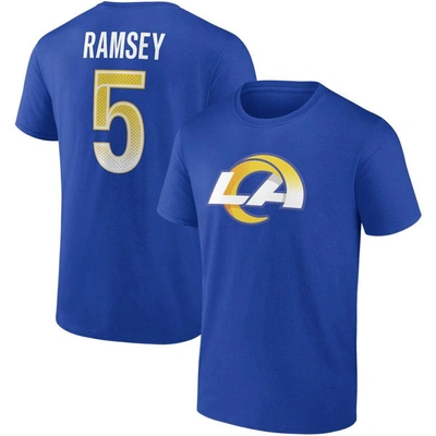 Fanatics Men's Jalen Ramsey Royal Los Angeles Rams Player Icon T-shirt