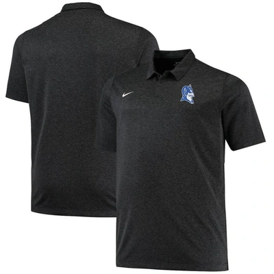 Nike Men's  Heathered Black Duke Blue Devils Big And Tall Performance Polo Shirt