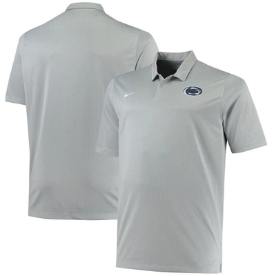 Nike Men's  Heathered Gray Penn State Nittany Lions Big And Tall Performance Polo Shirt