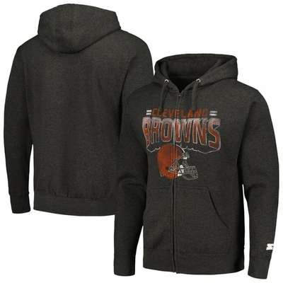 G-iii Sports By Carl Banks Charcoal Cleveland Browns Perfect Season Full-zip Hoodie