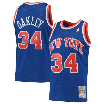 Mitchell & Ness Charles Oakley Blue New York Knicks Hardwood Classics Swingman Jersey