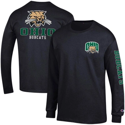 Champion Black Ohio Bobcats Team Stack Long Sleeve T-shirt