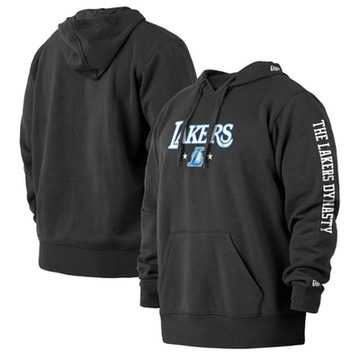 New Era Men's  Black Los Angeles Lakers 2021/22 City Edition Big And Tall Pullover Hoodie