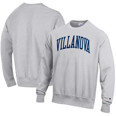 Champion Heathered Grey Villanova Wildcats Arch Reverse Weave Pullover Sweatshirt