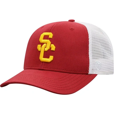 Top Of The World Men's  Cardinal, White Usc Trojans Trucker Snapback Hat In Cardinal,white