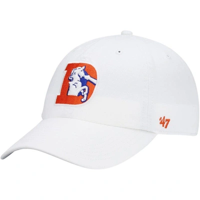 47 ' White Denver Broncos Clean Up Legacy Adjustable Hat