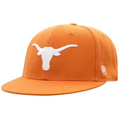 Top Of The World Men's  Texas Orange Texas Longhorns Team Color Fitted Hat In Burnt Orange