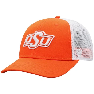 Top Of The World Men's  Orange, White Oklahoma State Cowboys Trucker Snapback Hat In Orange,white