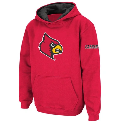 Stadium Athletic Kids' Youth  Red Louisville Cardinals Big Logo Pullover Hoodie