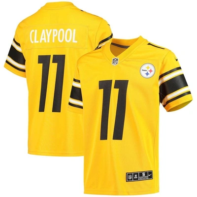 Nike Kids' Youth  Chase Claypool Gold Pittsburgh Steelers Inverted Team Game Jersey