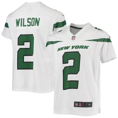 Nike Kids' Youth  Zach Wilson White New York Jets Game Jersey