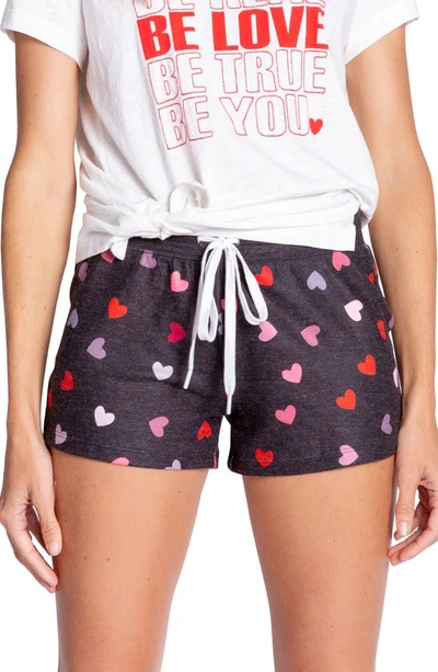 Pj Salvage Kiss Me Goodnight Knit Shorts In Slate