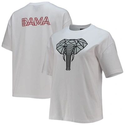 The Wild Collective White Alabama Crimson Tide Camo Boxy Graphic T-shirt