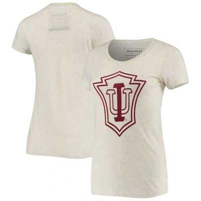 Homefield Heathered Oatmeal Indiana Hoosiers Vintage 1910 Iu Crest Tri-blend T-shirt