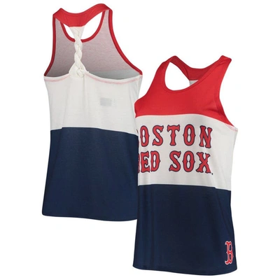 Foco Women's  Red And Navy Boston Red Sox Twist Back Tank Top In Red,navy