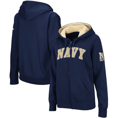 Colosseum Women's Navy Navy Midshipmen Arched Name Full-zip Hoodie