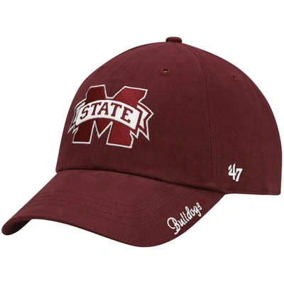 47 Brand '47 Maroon Mississippi State Bulldogs Miata Clean Up Logo Adjustable Hat