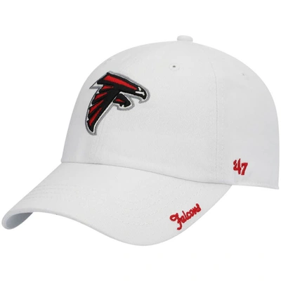 47 ' White Atlanta Falcons Miata Clean Up Logo Adjustable Hat
