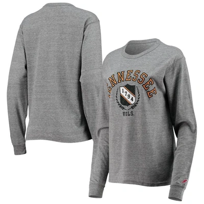 League Collegiate Wear Heathered Gray Tennessee Volunteers Seal Victory Falls Oversized Tri-blend Lo