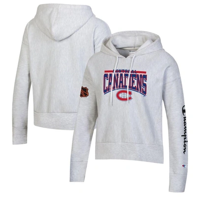 Champion Women's  Heathered Gray Montreal Canadiens Reverse Weave Pullover Hoodie