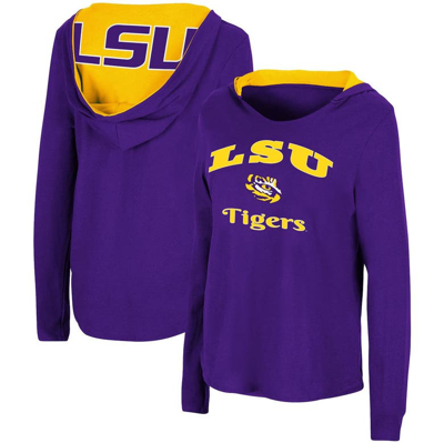 Colosseum Purple Lsu Tigers Catalina Hoodie Long Sleeve T-shirt