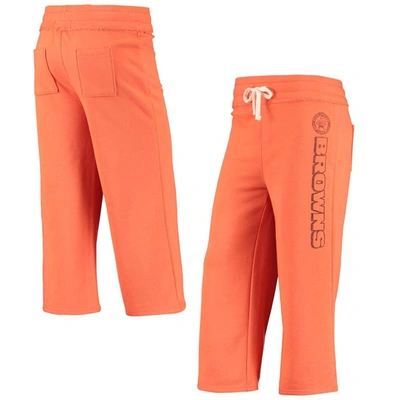 Junk Food Orange Cleveland Browns Cropped Pants