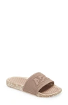 Apl Athletic Propulsion Labs Big Logo Techloom Knit Sport Slide In Almond / Pristine / Marble