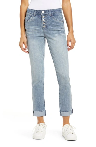 Wit & Wisdom 'ab'solution Raw Hem Ankle Skinny Jeans In Blue