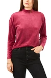 1.state Velour Turtleneck Top In Plum Fairy