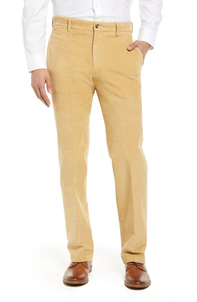 Berle Flat Front Corduroy Dress Pants In Tan