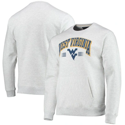 League Collegiate Wear Heathered Gray West Virginia Mountaineers Upperclassman Pocket Pullover Sweat