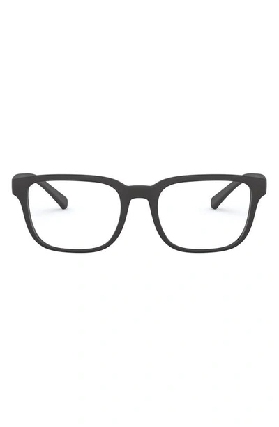 Ax Armani Exchange 54mm Rectangular Optical Glasses In Matte Black/ Demo Lens